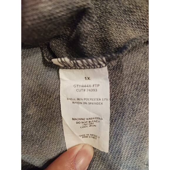 Green Envelope Los Angeles 3/4 Sleeve Tie Dye Shirt Size 1X - Picture 5 of 5